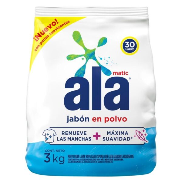 JABON EN POLVO MATIC MAXIMA SUAVIDAD X 3 kg. ALA