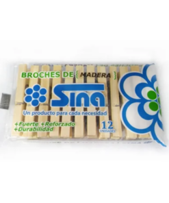 BROCHES DE MADERA X 12 UNIDADES SINA