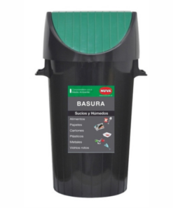CESTO CON TAPA BASCULANTE 68 LITROS NUVA