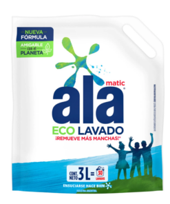 ALA JABON LIQUIDO MATIC ECOLAVADO DOY PACK 3 LTS.