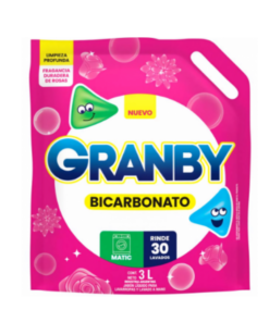 GRANBY JABON LIQUIDO BAJA ESPUMA ROSAS C/BICARBONATO 3LT